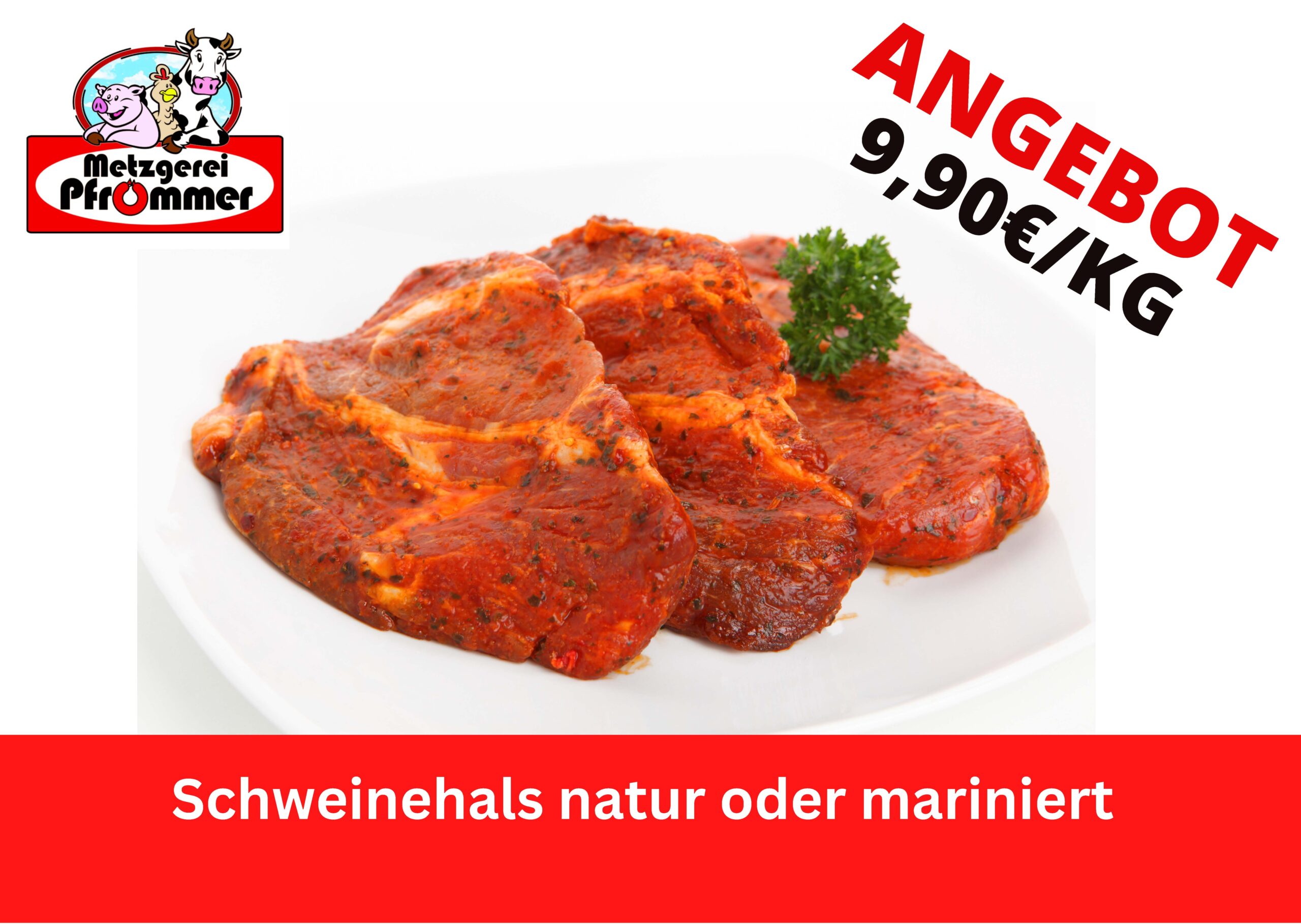 Schweinehals natur oder mariniert