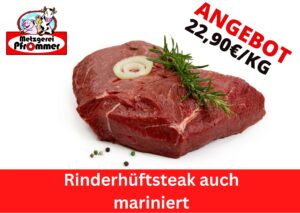 Wochenangebote Rinderhüftsteak auch mariniert