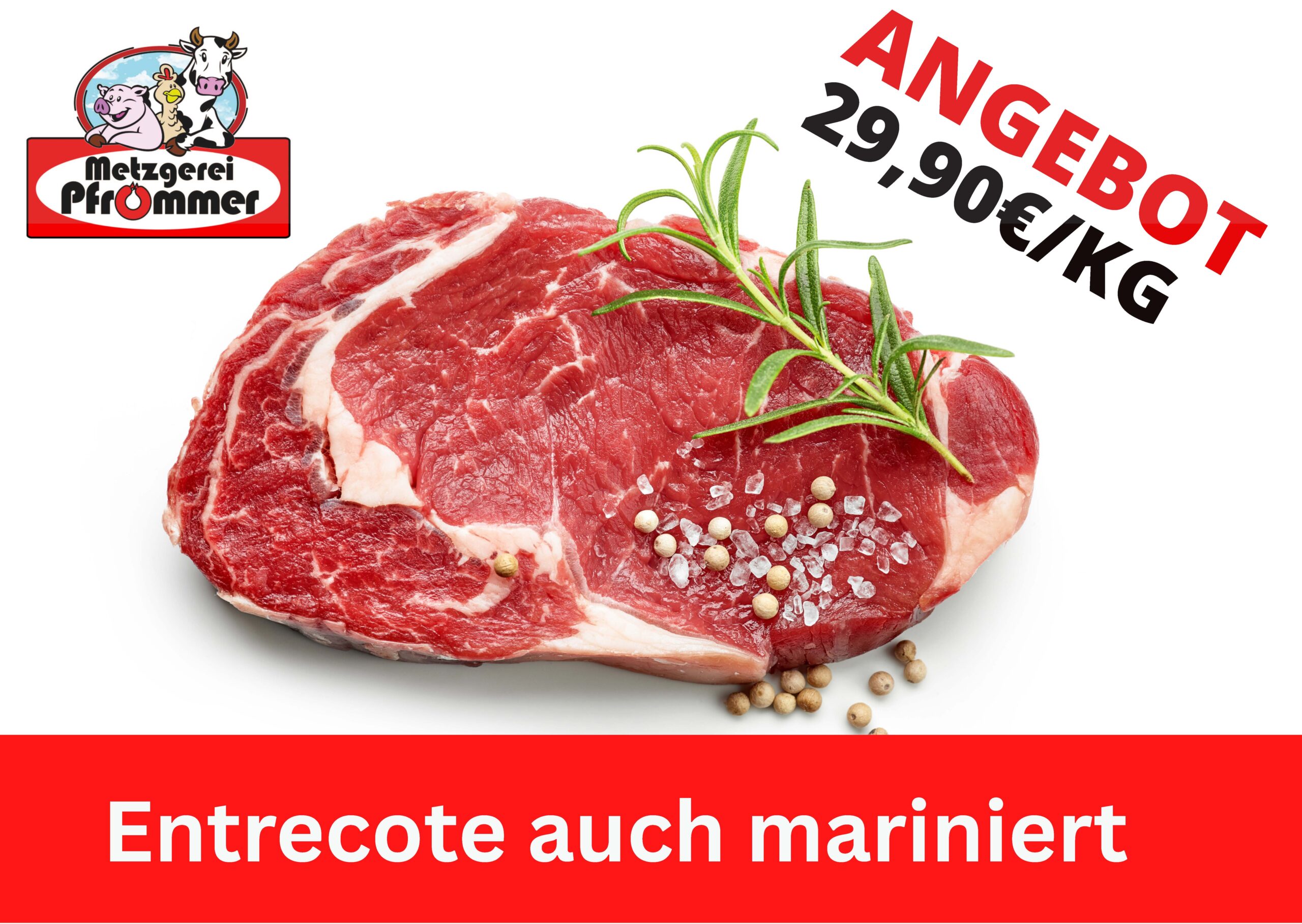 Entrecote auch mariniert