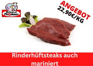 Rinderhüftsteaks auch mariniert