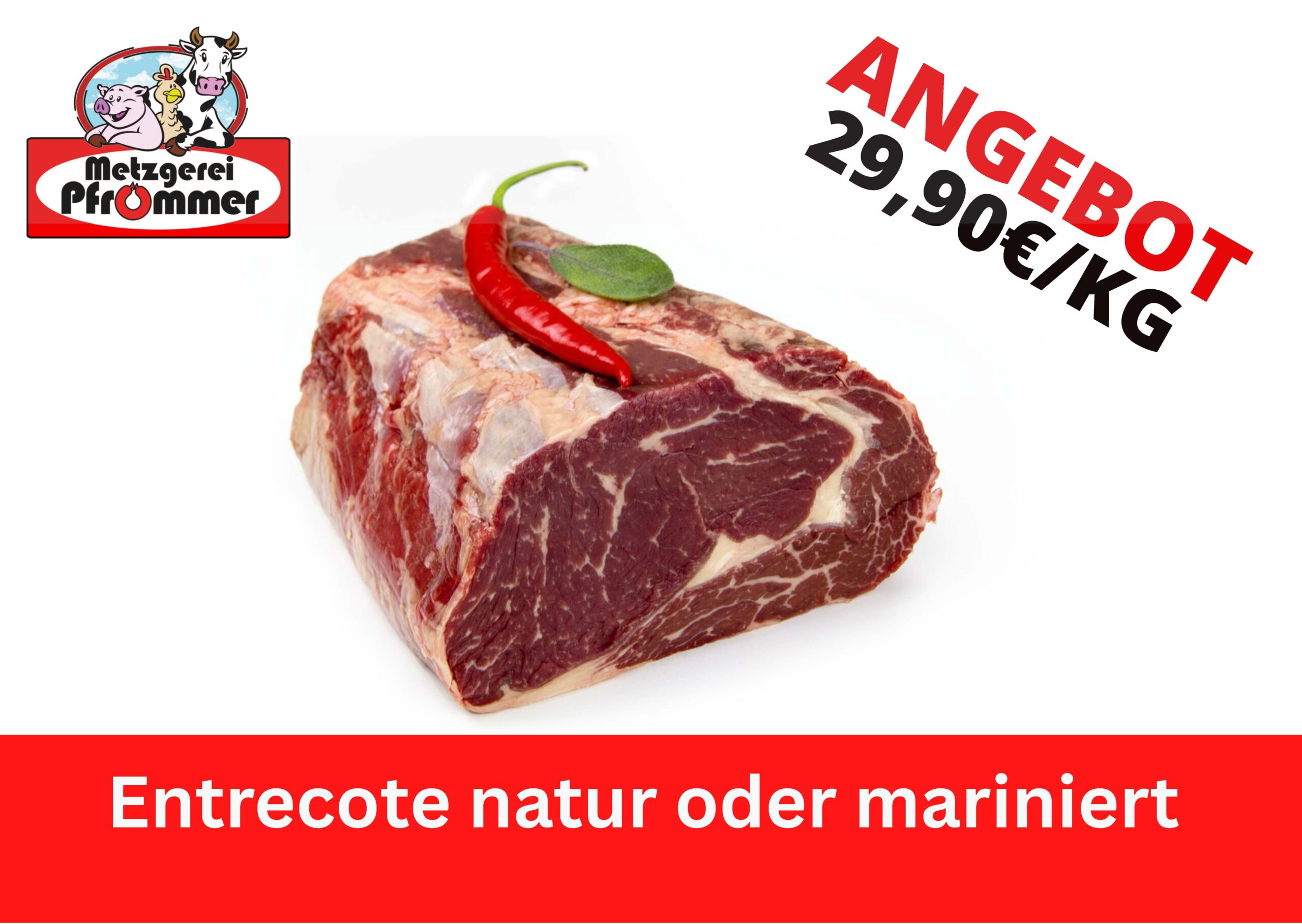 Wochenangebote Entrecote natur oder mariniert