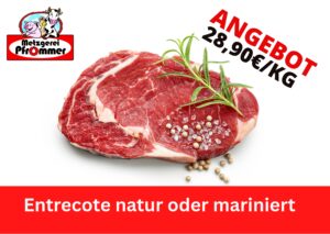 Entrecote natur oder mariniert