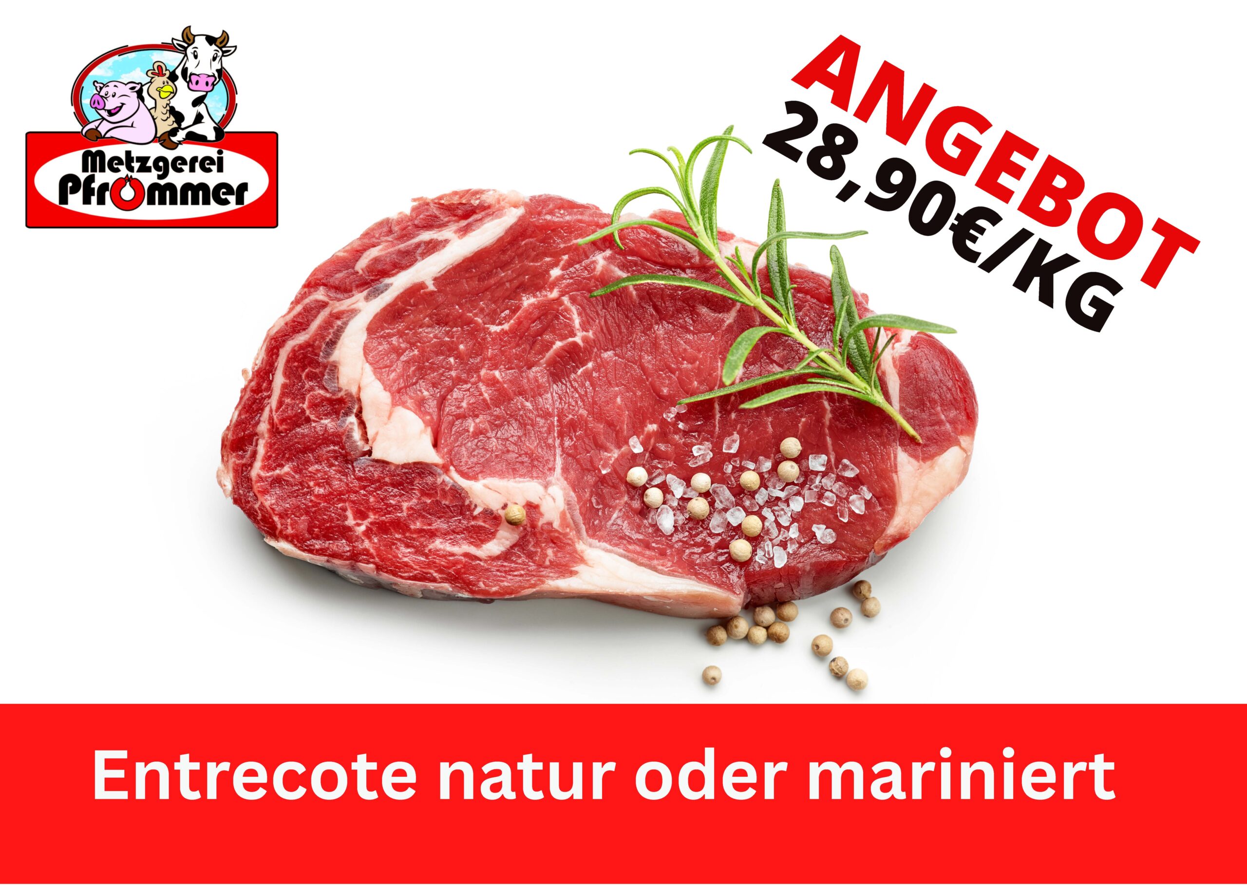 Wochenangebote Entrecote natur oder mariniert