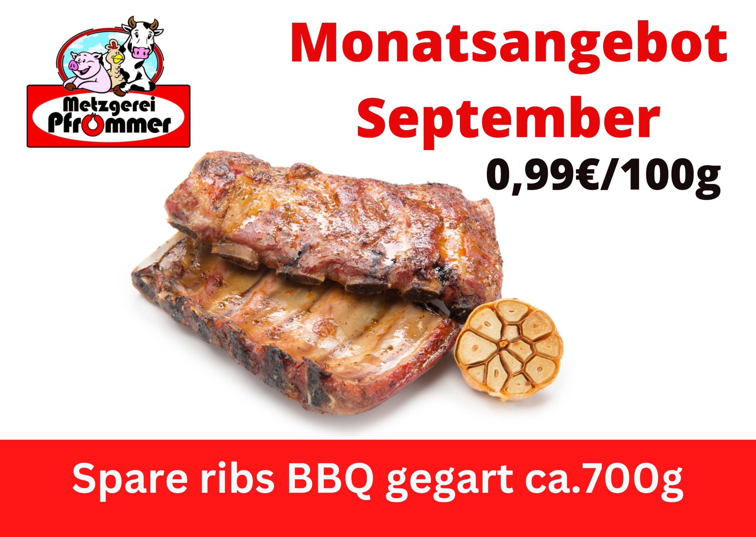 Monatsangebot September: Spare Ribs